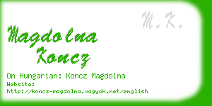 magdolna koncz business card